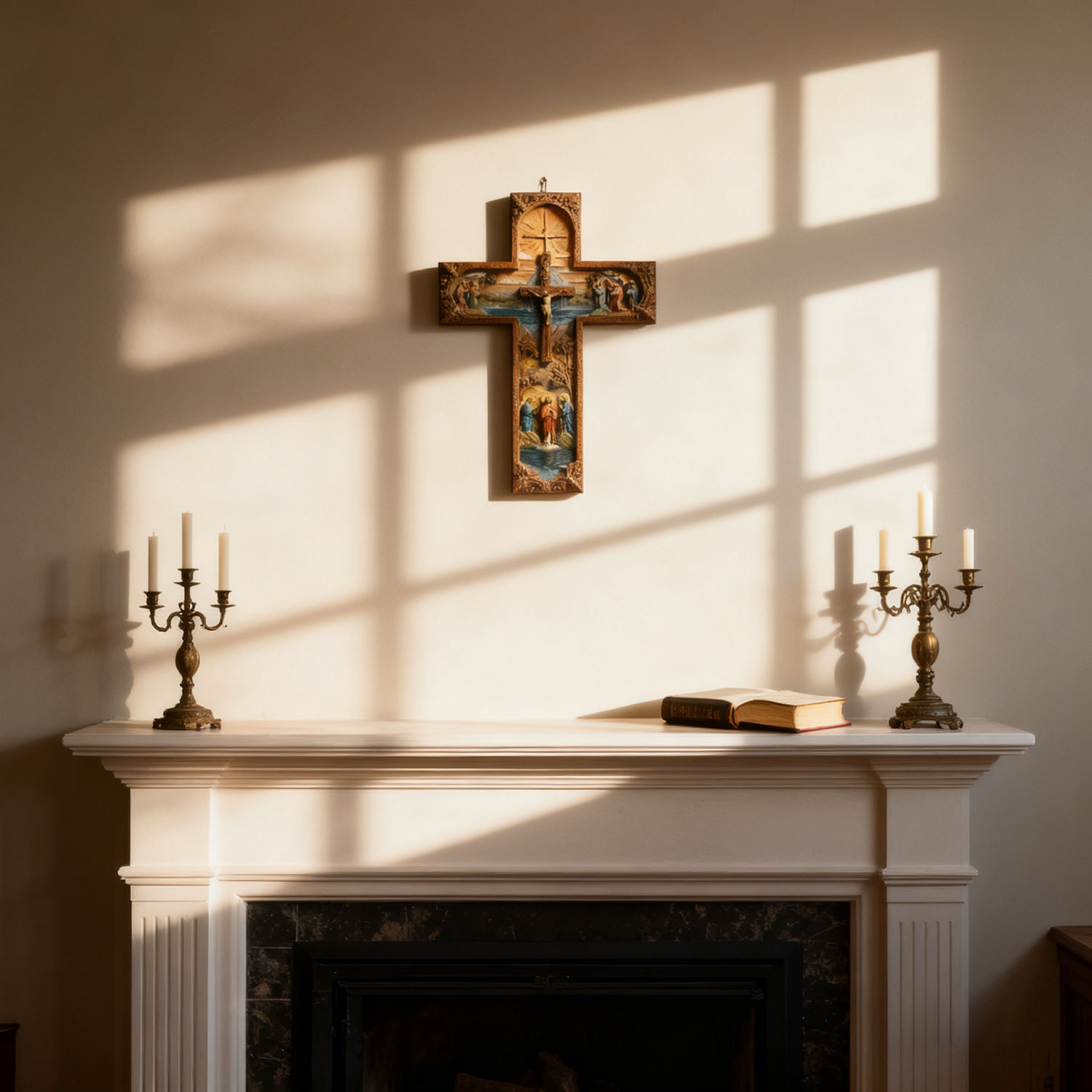 Vintage Wooden Jesus Pocket Cross, Hand-Carved Religious Token for Prayer & Comfort, Portable Standing Cross, Spiritual Gift, Christian Meditation Aid