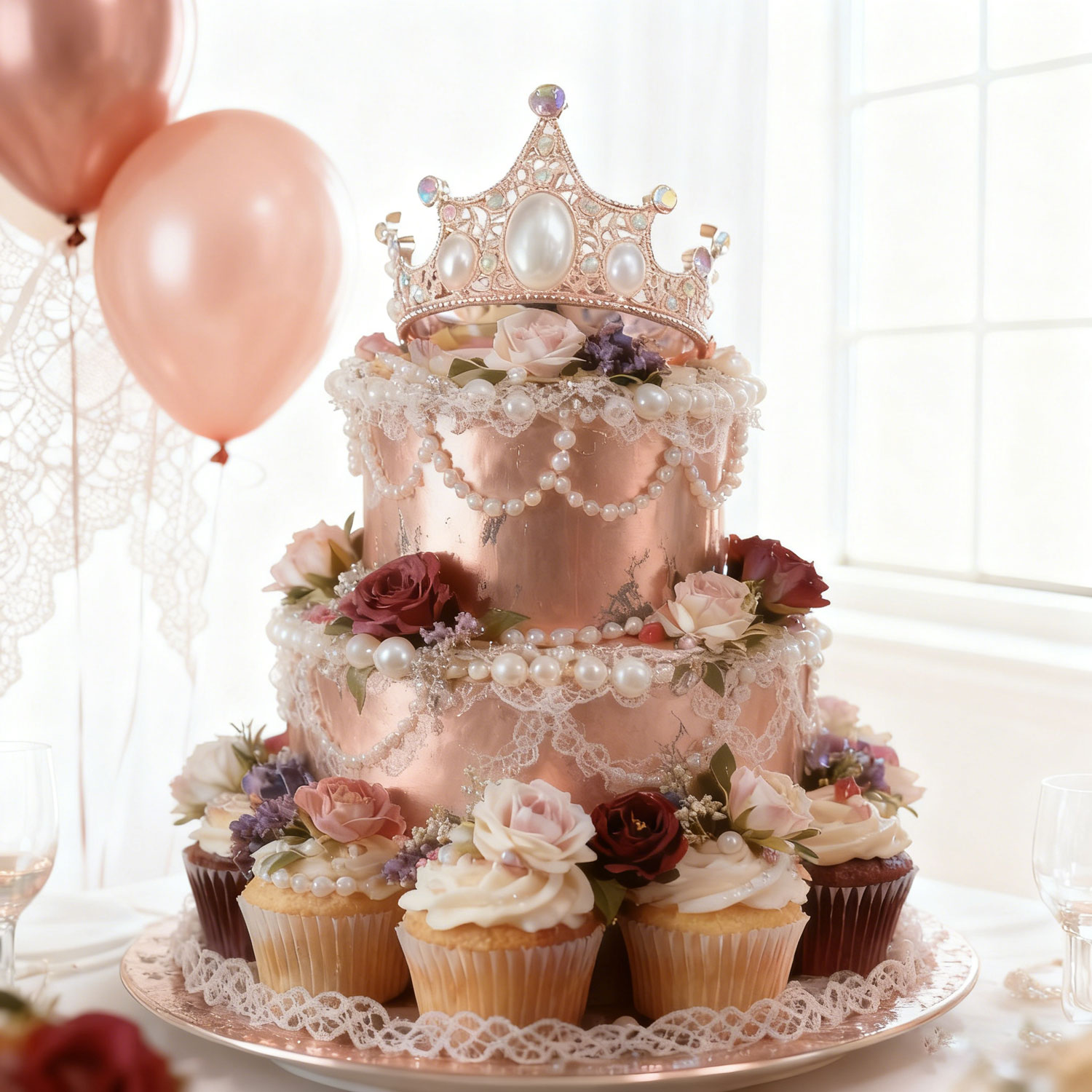 Crown Birthday Cake Decoration - Multi-Use Accessory for Wedding, Performance & Festival