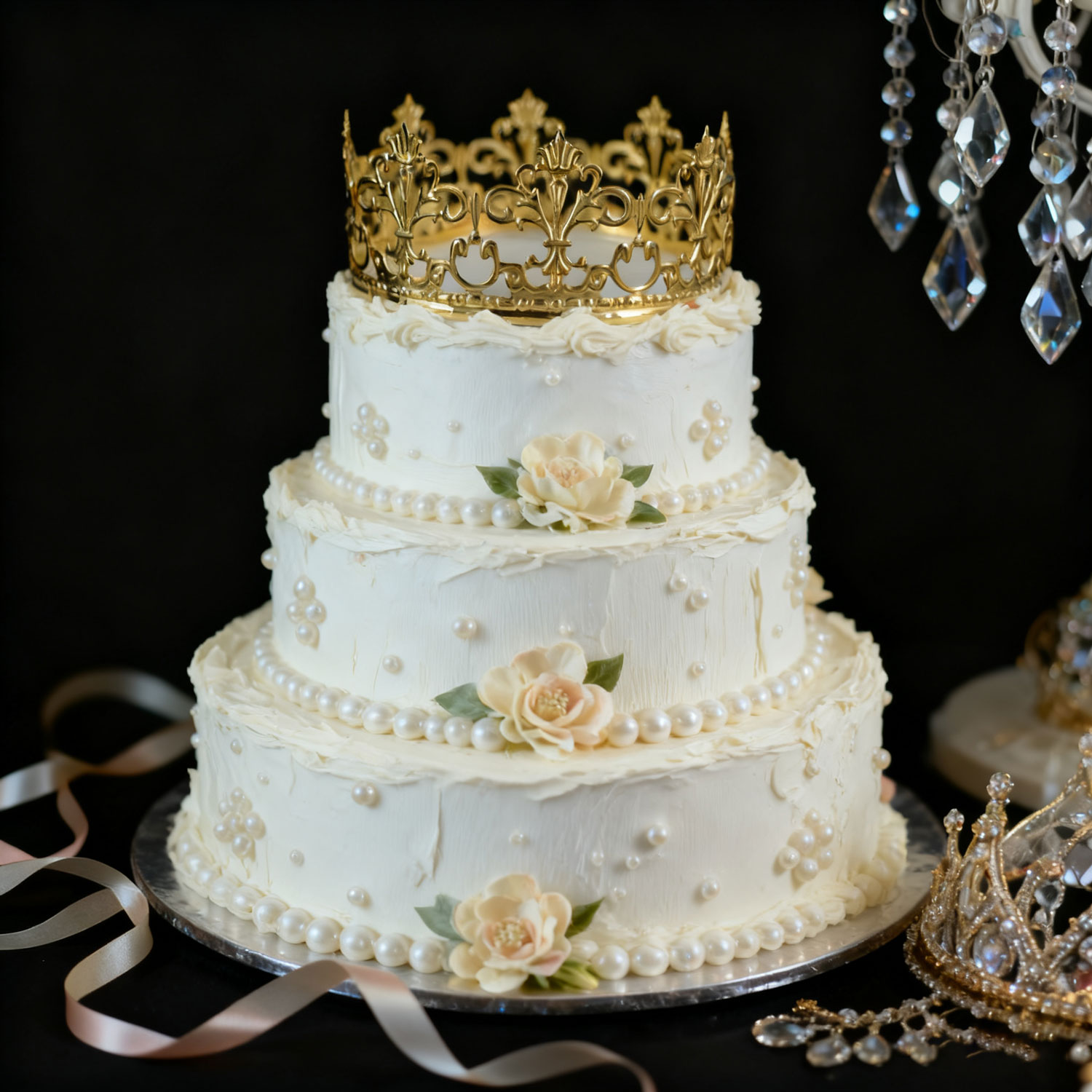 Lightweight Iron Art Queen's Crown - New Style 1st Birthday Cake Baking Decoration & Festival Ornament