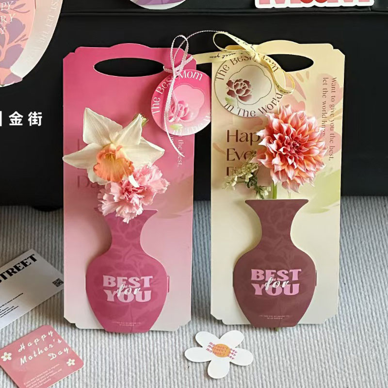 Oval Floral Gift Card Holders – Elegant Flower Bouquet Sleeves for Wedding, Anniversary, Birthday Party Decor, Flower Arranging, Card Display & Creative Packaging