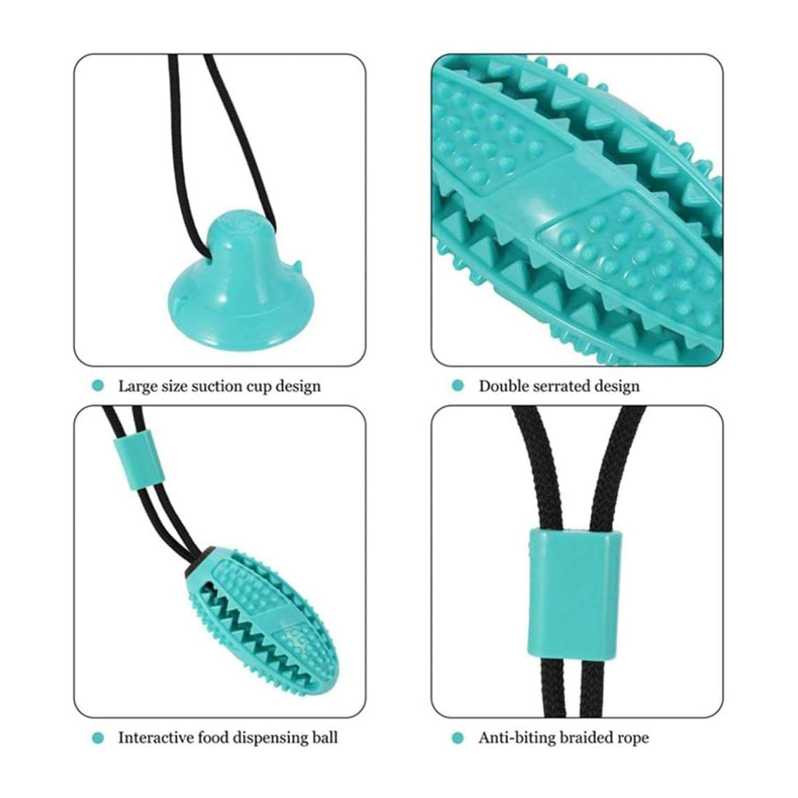 Multifunction Pet Molar Bite Toy, Juguete Mordedor Mascota, Juguete Multifuncional para Mordedura De Molar, Mordedura De Perro del Entrenamiento con Ventosa,Blue