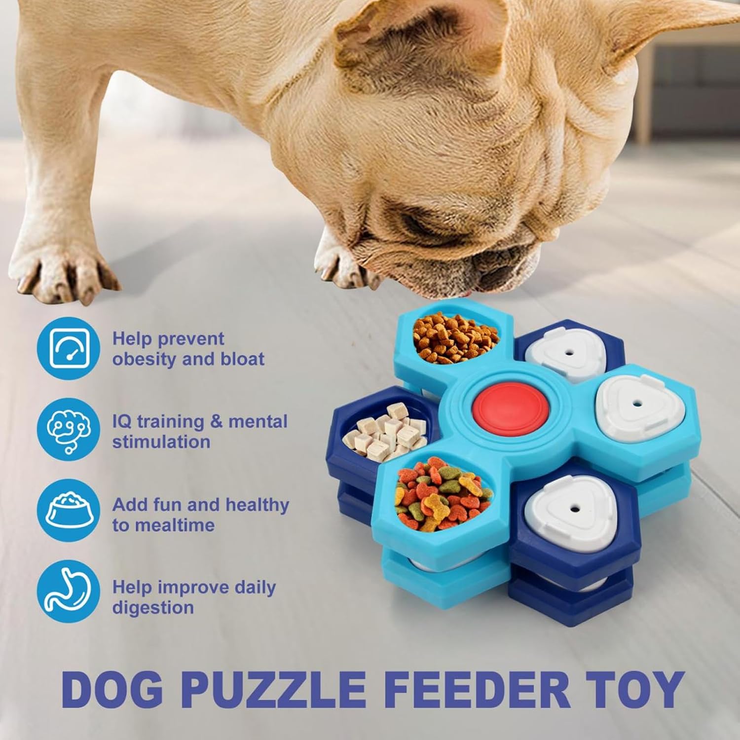 Slow Feeder Dog Bowl PC Interactive Pet Toy Four Layer Design for Safe and Fun Pet Eating