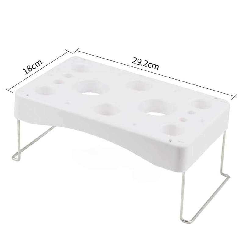 Piping bag shelf Decorating bag rack Cake decorating frosting bag rack Stainless steel feet Cake tools DIY baking 12 cavity cream bag rack (1 Packs)