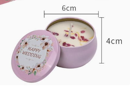 Dried Flower Smokeless Scented Candle Gift Box, Long Lasting Fragrance Candle for Bedroom Home Decor Wedding Favor