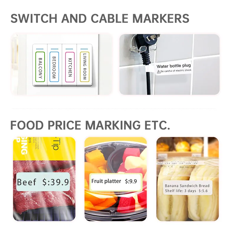 P12 Pocket-Sized Thermal Label Printer - 15mm Portable Tag Maker for Home & Office Organization