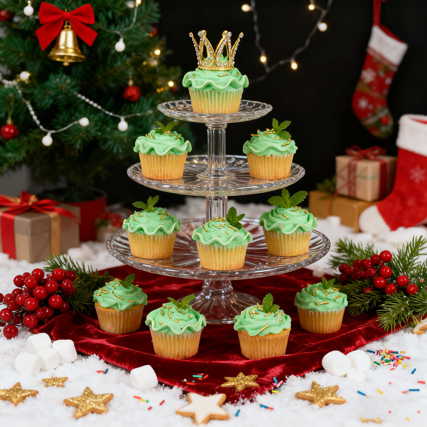 Princess Rhinestone Crown - Round Heart Design, Dual Use for Kids' Birthday Cake Decoration & Stage Performance Accessories