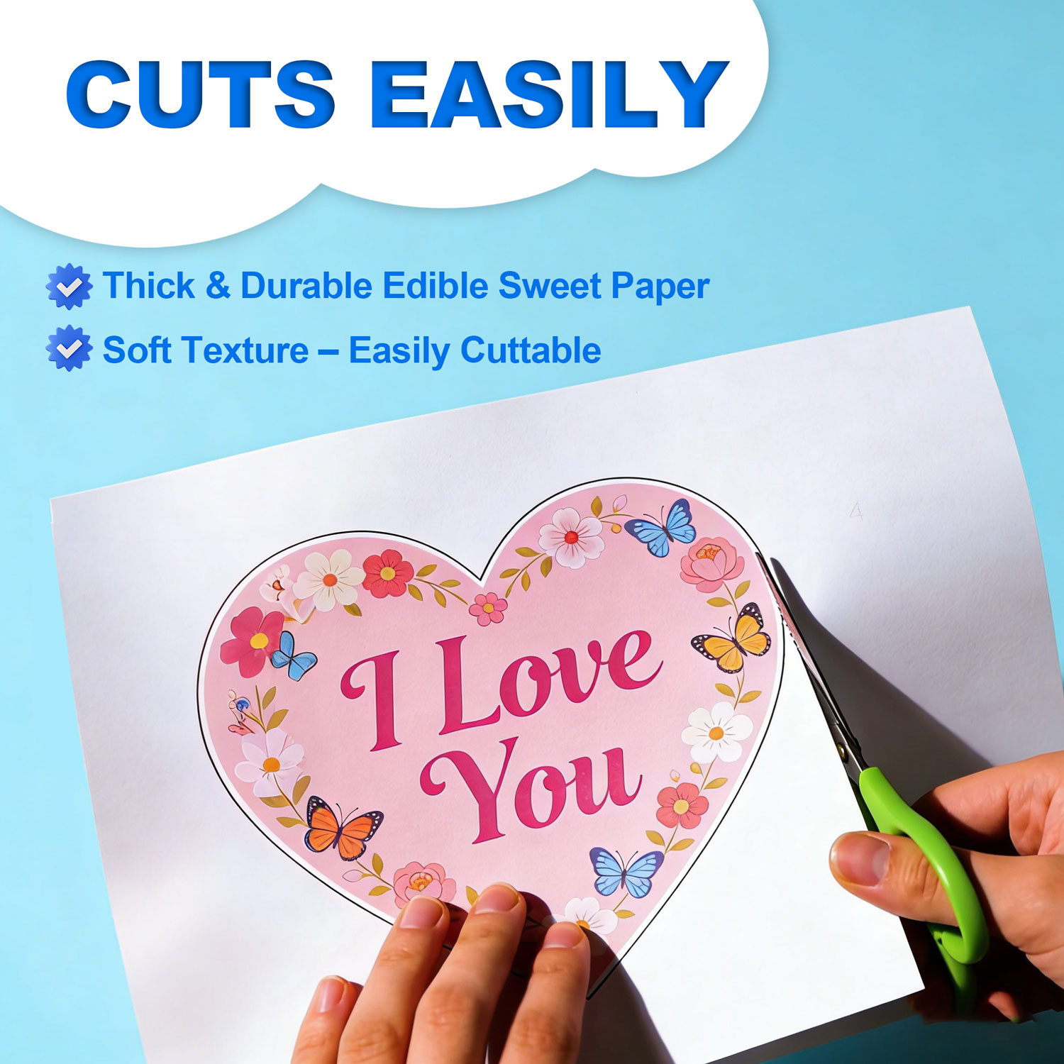 A4 Size 25 Sheets Frosting Sheets Edible Sugar Papers Icing Paper for Cake Decoration 11.7"*8.3 "Cake Decorating Tools