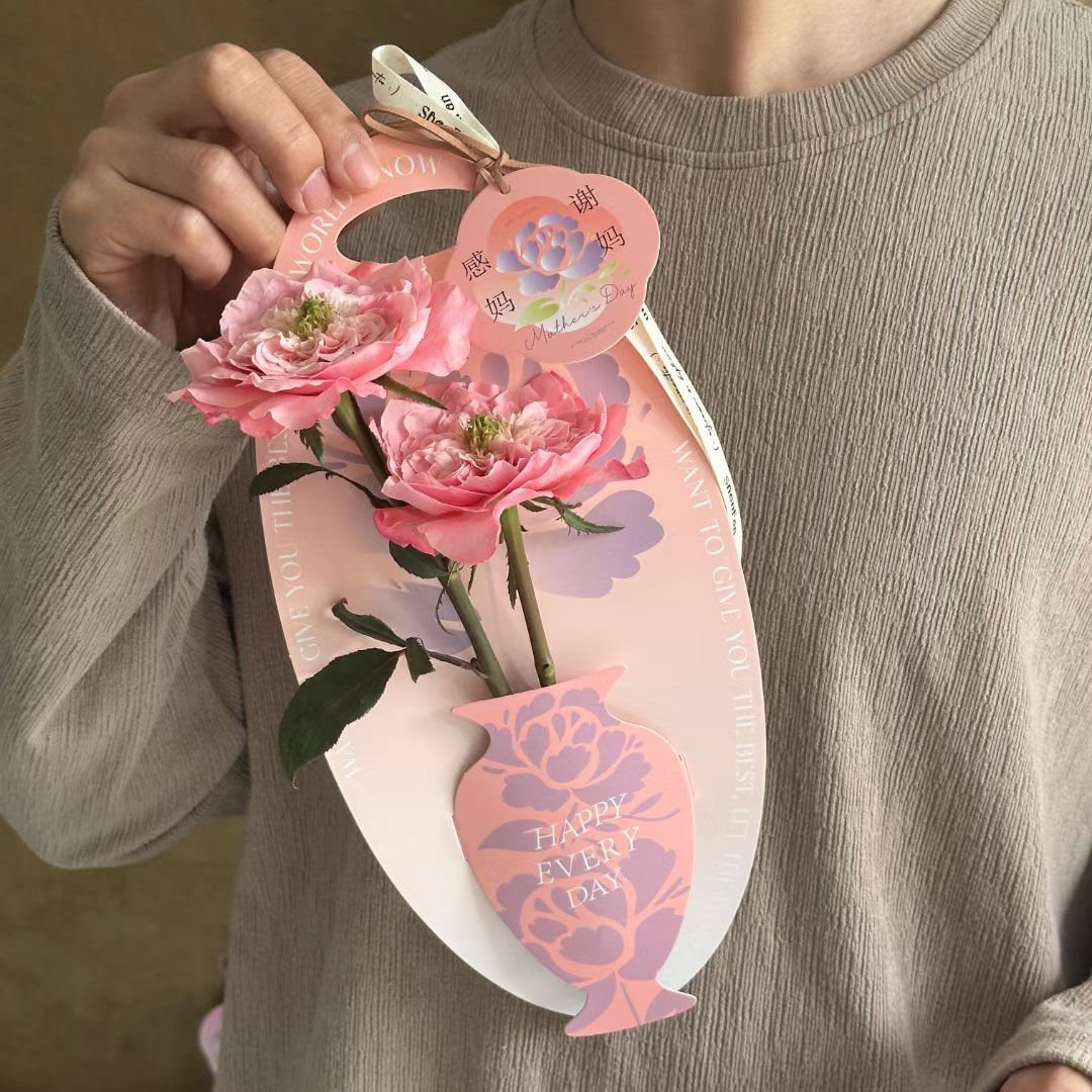 Oval Floral Gift Card Holders – Elegant Flower Bouquet Sleeves for Wedding, Anniversary, Birthday Party Decor, Flower Arranging, Card Display & Creative Packaging