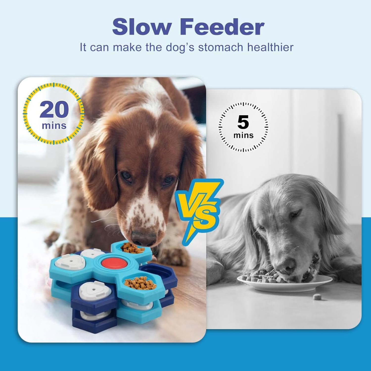 Slow Feeder Dog Bowl PC Interactive Pet Toy Four Layer Design for Safe and Fun Pet Eating