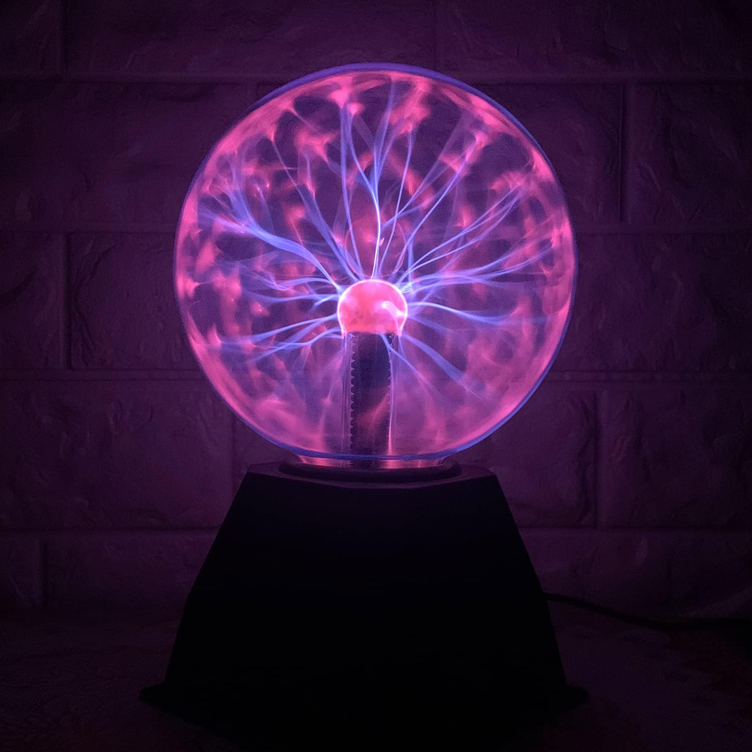 Plasma Ball Light Lamp, 6 Inch - Static Electricity Globe Electric Lightning Ball, Touch Sound Sensitive, Amazing Gift for Parties, Birthday and Holiday, for Age over 14 Years Old