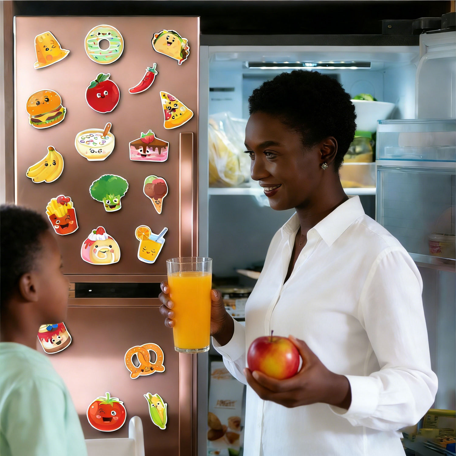 Delicious Food Magnets for Kids | Flexible Fridge Magnets with Global Cuisine Designs, Fun Kitchen Decor & Early Learning Tools