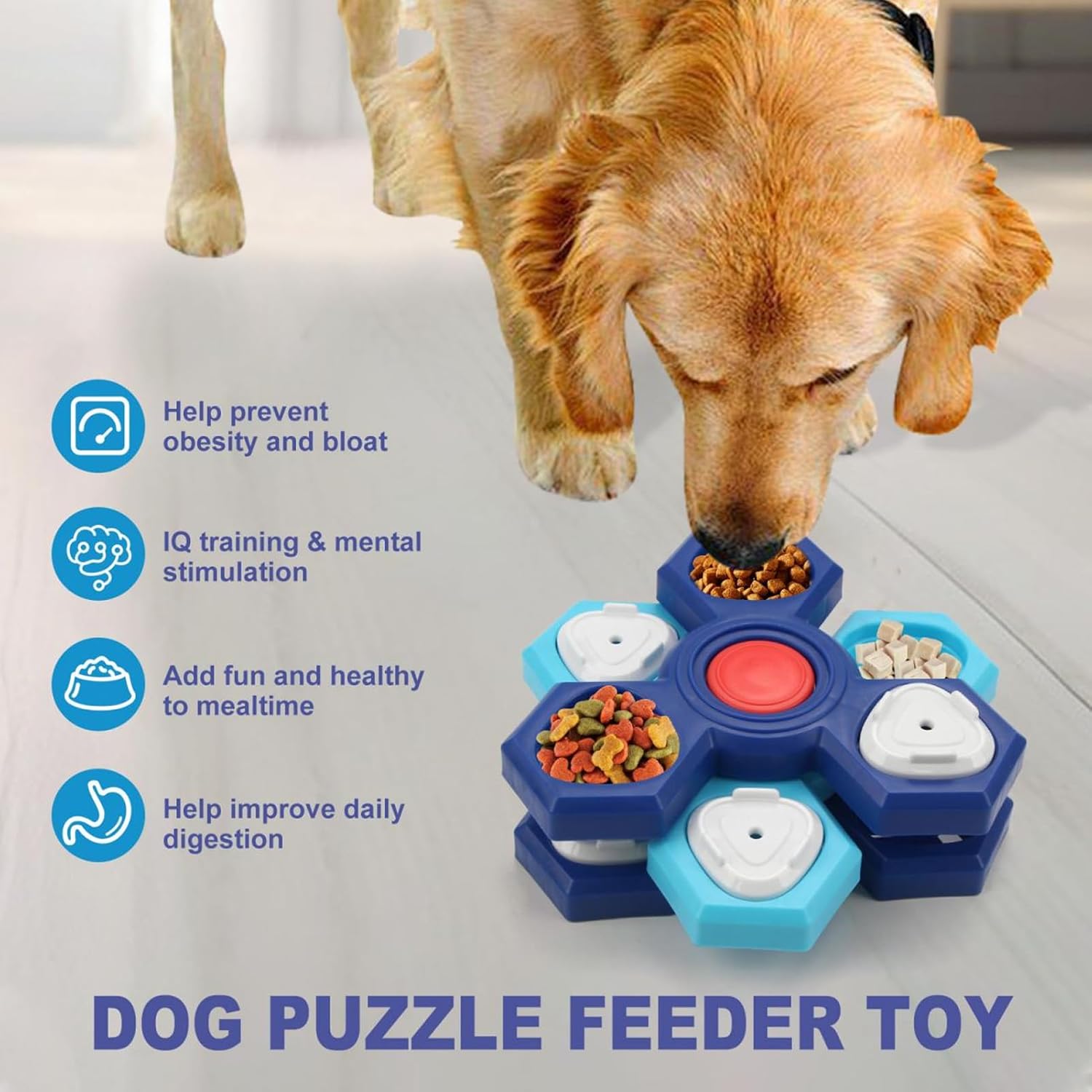 Slow Feeder Dog Bowl PC Interactive Pet Toy Four Layer Design for Safe and Fun Pet Eating