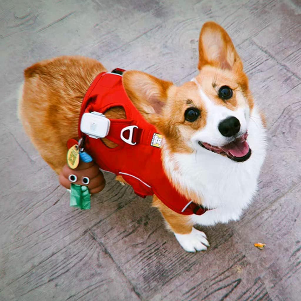 Funny Dog Poop Bag Holder for Leash Sturdy Dog Poop Bag Dispenser for Dog Waste Bags Includes 1 Roll 15 Bags