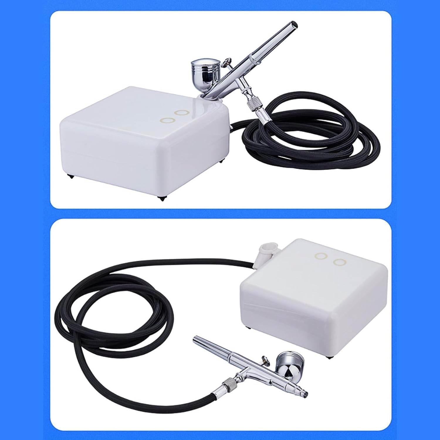 Multi-Purpose Airbrushing Tool Kit, 2-Gear Pressure Regulation, Automatic Shutdown, Touch Switch, for Airbrush Manicure, Cake Decoration, Model Painting, Art Painting