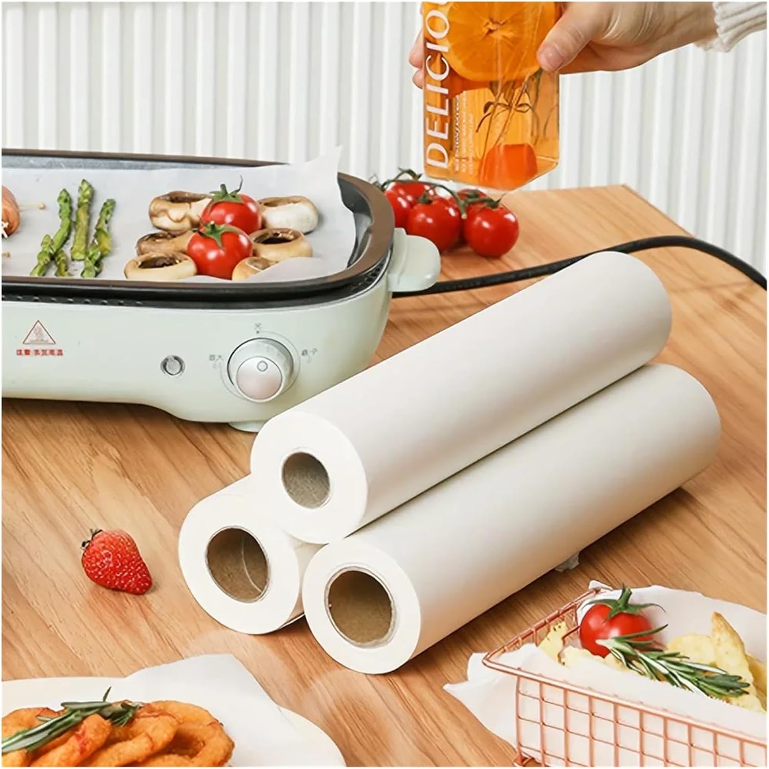 Multi-Purpose Baking Paper: Heat-Resistant Sheets for Ovens, Grilling & Food Wrapping (with metal serrations)