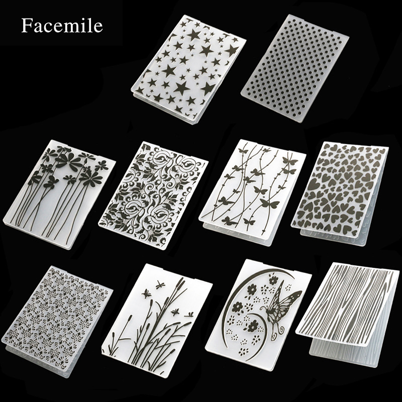 Fondant Embossing Molds, Cake Decorating Textured Stamps with Star, Heart, Butterfly, Floral & Bark Patterns