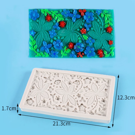 Silicone Beaded & Textured Fondant Mold, Faux Gemstone & Knitted Pattern Mat for Cake Decorating