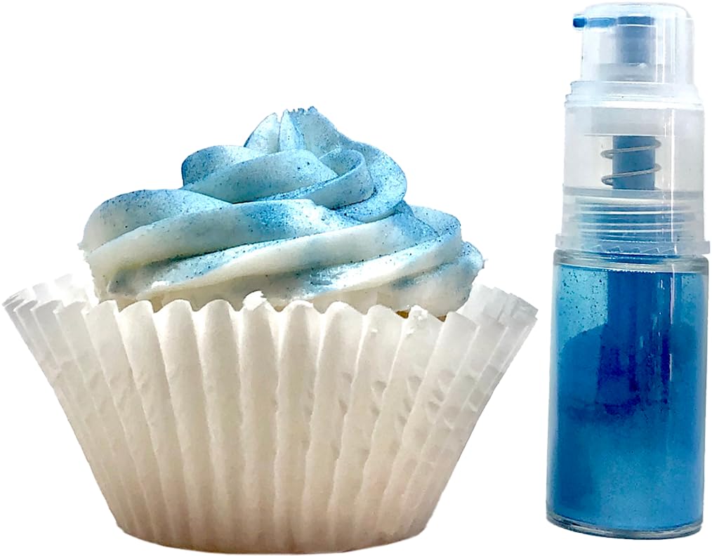 Luster Dust Edible Food Grade Edible  Dust Powder in Spray Bottle Edible Glitter Metallic Dusting Powder for Cake Decorating, Baking, Drinks, Fondant, Candy, Cookie-5g each