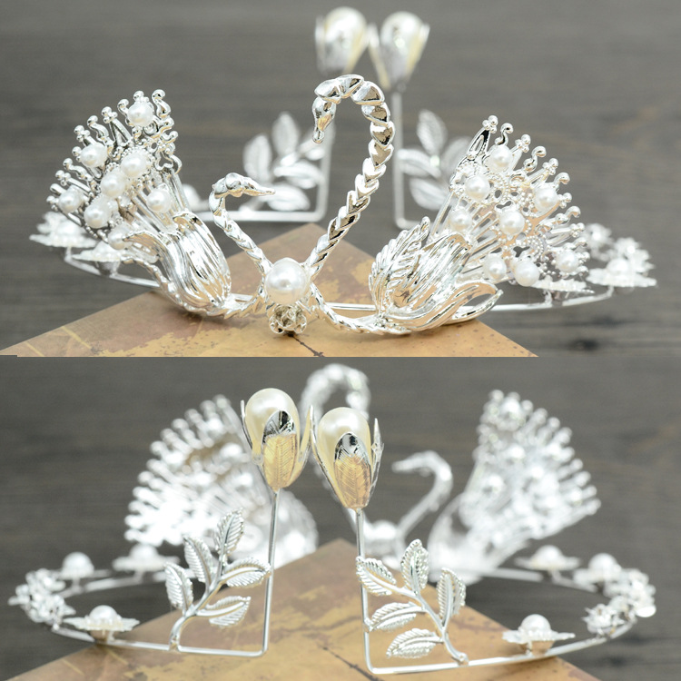 Baby-Style Bridal Crown & Tiara | Princess Lace Headband | Birthday Cake Decoration | Cross-Border Hair Accessories for Weddings, Birthdays