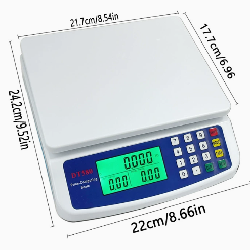 DT580 Price Computing Scale, 30kg/40kg 1g High Precision Digital Weighing Scale
