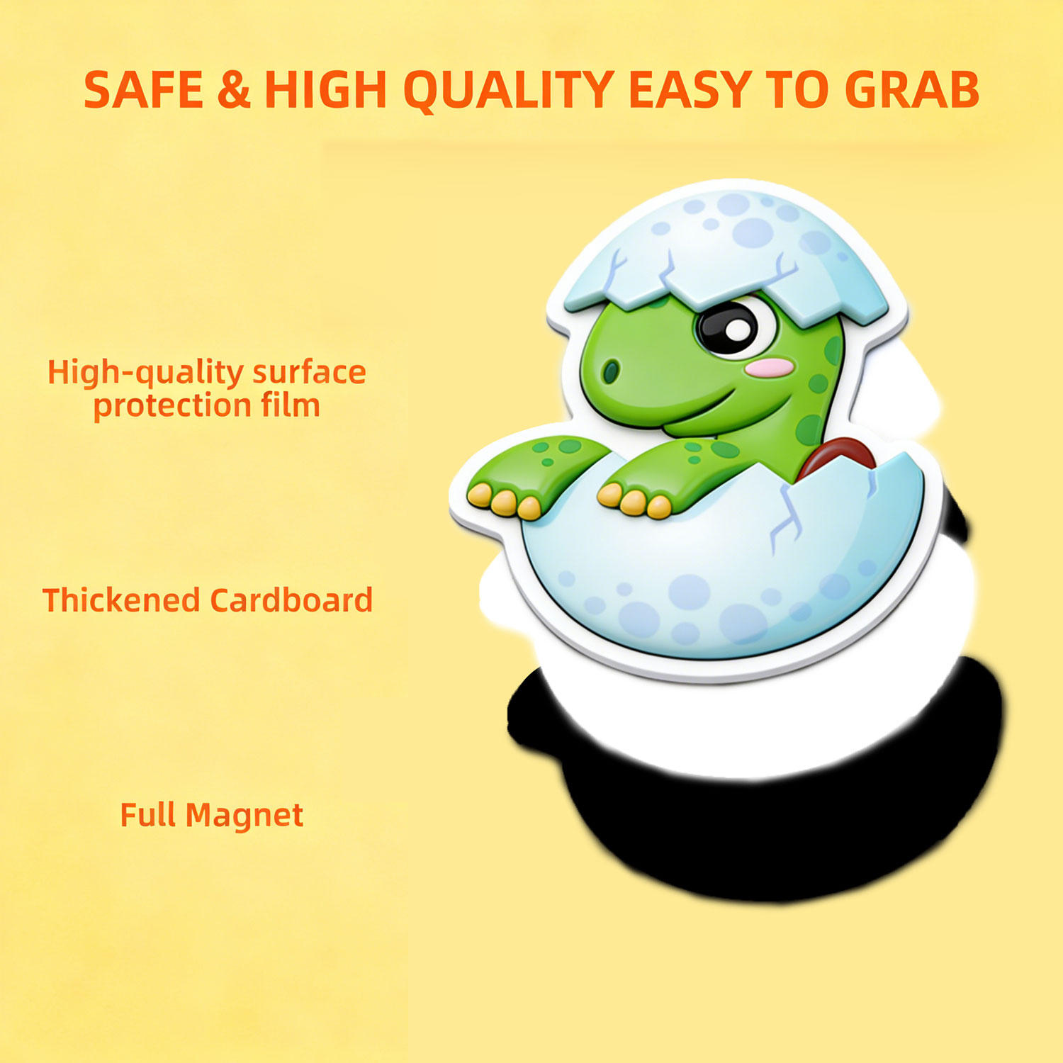 Dino ABC Magnetic Letters | Dinosaur-Themed Alphabet Magnets for Fridge & Whiteboard, Early Learning Toys for Preschool & Kindergarten