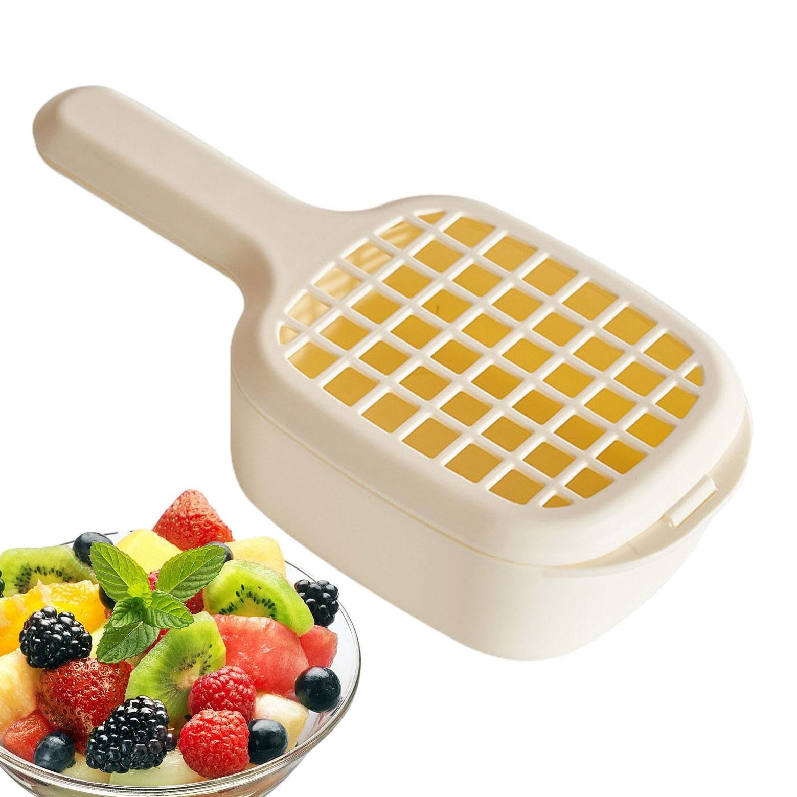 Generic Fruit Strainer Kitchen   Basket Drainage Kitchen   Basket Fruit Colander   Handy Colander - Efficient Kitchen Drainage Basket for Washing Blueberries, Small Tomatoes, Grapes, Light Yellow