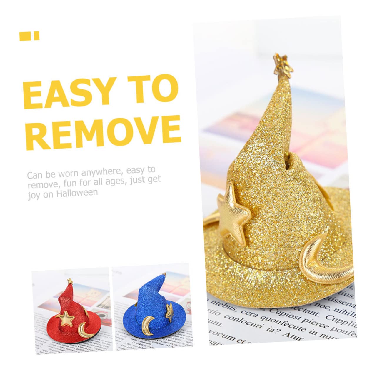 20 Pcs Halloween Hair Clips Mini Witch Hat Clip Halloween Barrettes Little Girl Mini Top Hats Mini Witch Hats Makeup Hair Clips Blue Decor Hair Clasp Outdoor Womens Hairpin Cloth