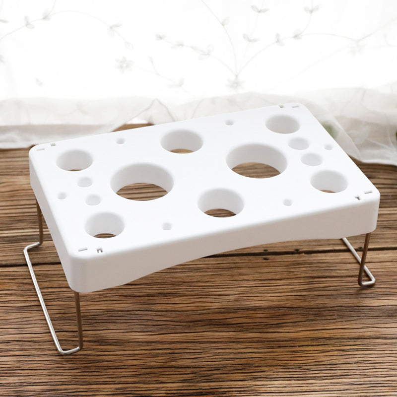 Piping bag shelf Decorating bag rack Cake decorating frosting bag rack Stainless steel feet Cake tools DIY baking 12 cavity cream bag rack (1 Packs)