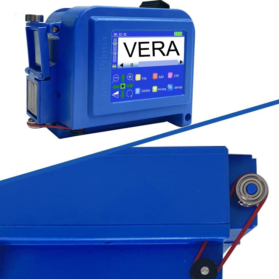 Portable Mini Handheld Inkjet Printer  for All Surfaces with Black Fast-Drying Ink Cartridge, 2.8'' Touch Screen Compact Coding Machine for Text, Date, Time, Barcode, Logo, QR Code, Batch Number