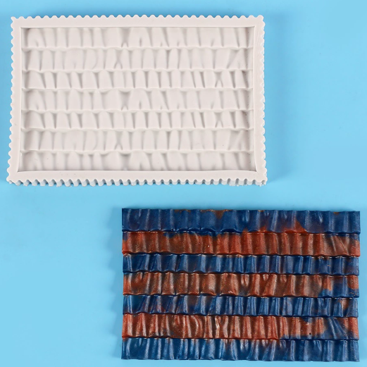 Silicone Beaded & Textured Fondant Mold, Faux Gemstone & Knitted Pattern Mat for Cake Decorating