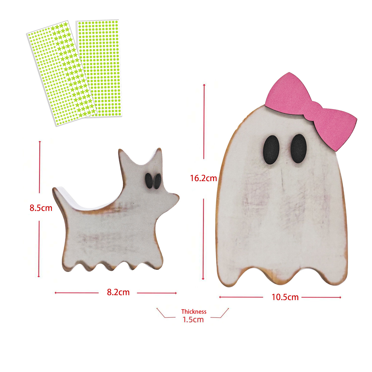 Adorable  Family Decor - Whimsical Home & Office Desktop Accent, Perfect Birthday Gift for Friends & Family, With Diy Glow In The Dark Stars And Circle, Fun Festive Vibe for Daily & Ghost Decor