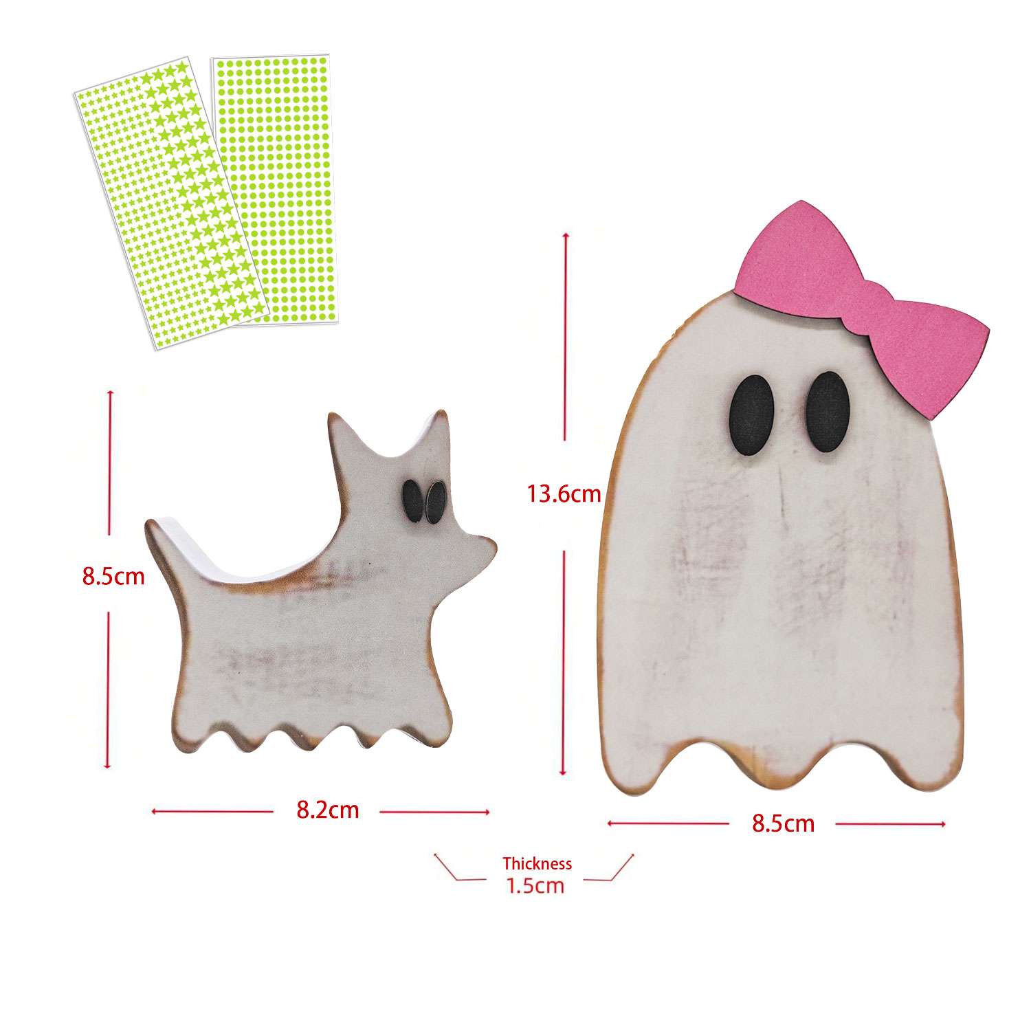 Adorable  Family Decor - Whimsical Home & Office Desktop Accent, Perfect Birthday Gift for Friends & Family, With Diy Glow In The Dark Stars And Circle, Fun Festive Vibe for Daily & Ghost Decor