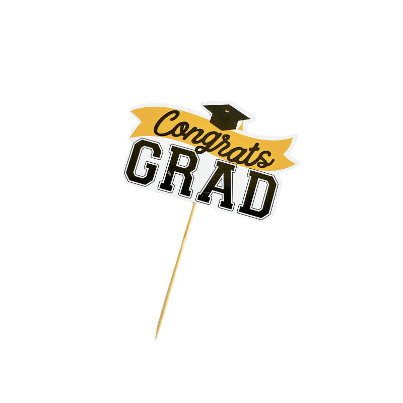 Class of 2025 Fruit Celebration Toppers | Colorful Insert Picks for Graduation Cakes & Desserts, Playful Food Decor for Student Parties, Photo-Ready Graduation Treat Accents