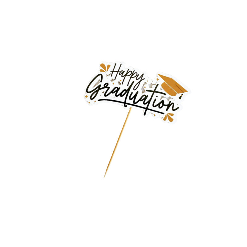 Class of 2025 Fruit Celebration Toppers | Colorful Insert Picks for Graduation Cakes & Desserts, Playful Food Decor for Student Parties, Photo-Ready Graduation Treat Accents