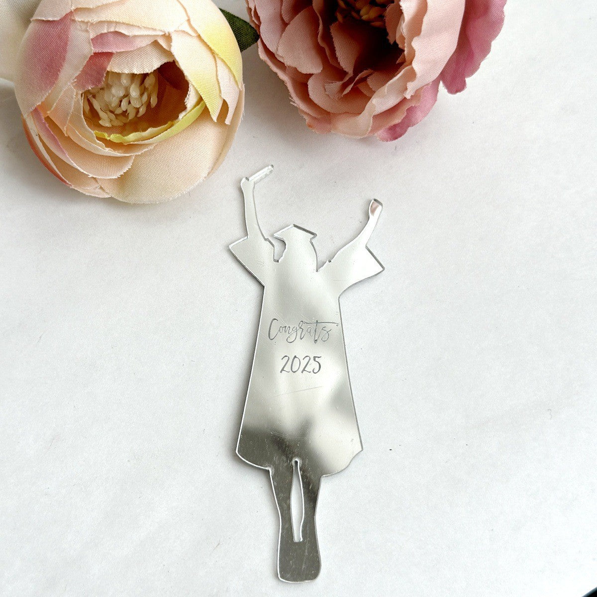 Classic Graduation Cake Toppers | Gold-Foiled Congratulations Inserts with Academic Motifs, Reusable Decor for Graduation Ceremonies & Honor Celebrations, Formal Dessert Table Accents