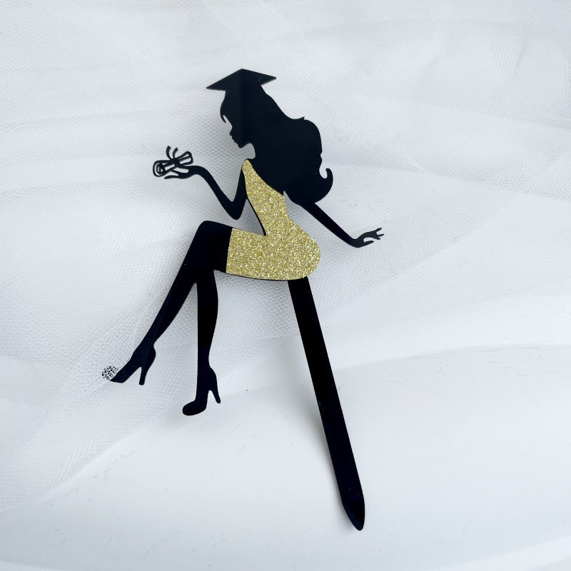 2025 Student Graduation Cupcake Toppers Black Class of 2025 Boys Girls Graduate Cap Cupcake Picks for 2025 Graduation Theme Party Cake Decorations Supplies