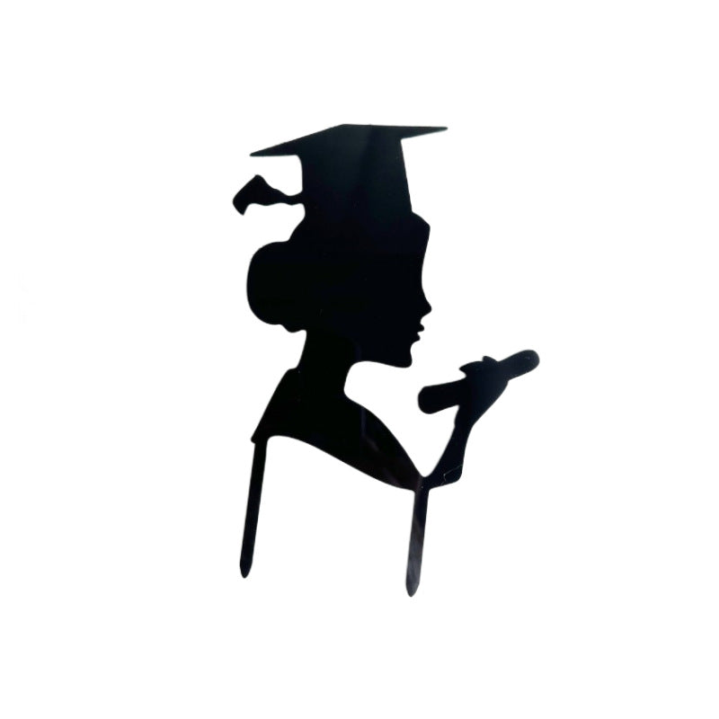 2025 Student Graduation Cupcake Toppers Black Class of 2025 Boys Girls Graduate Cap Cupcake Picks for 2025 Graduation Theme Party Cake Decorations Supplies