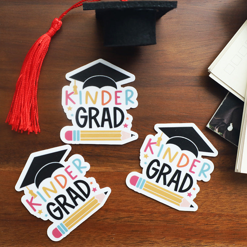 Classic Graduation Cake Toppers | Gold-Foiled Congratulations Inserts with Academic Motifs, Reusable Decor for Graduation Ceremonies & Honor Celebrations, Formal Dessert Table Accents