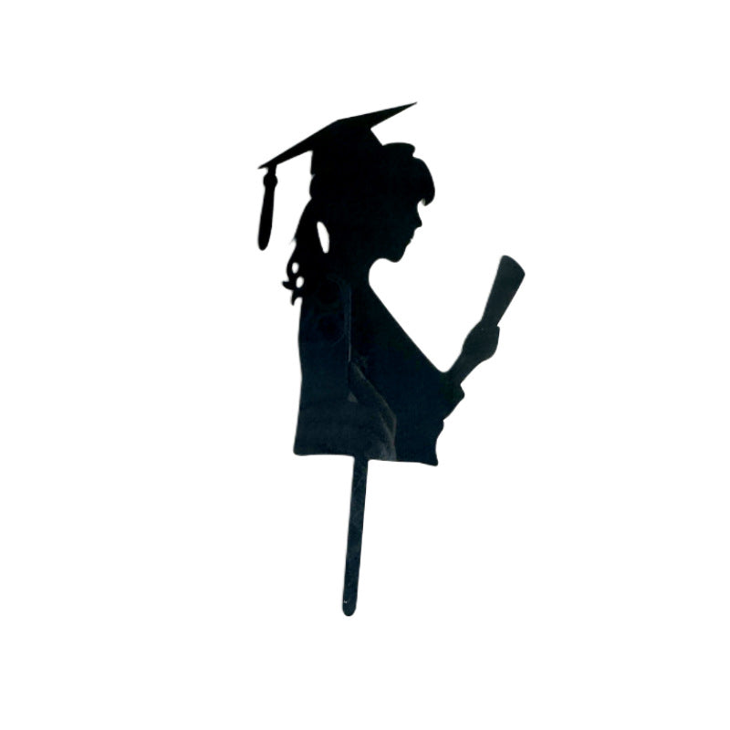 2025 Student Graduation Cupcake Toppers Black Class of 2025 Boys Girls Graduate Cap Cupcake Picks for 2025 Graduation Theme Party Cake Decorations Supplies