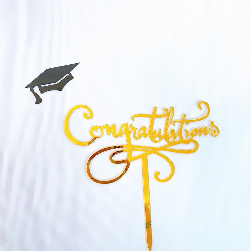 Photogenic Graduation Cake Topper | High-Definition Paper Insert for Cakes & Photo Studios, Matte Finish Cardstock Decor for Professional Party Photography, Celebration Sign with Seamless Background