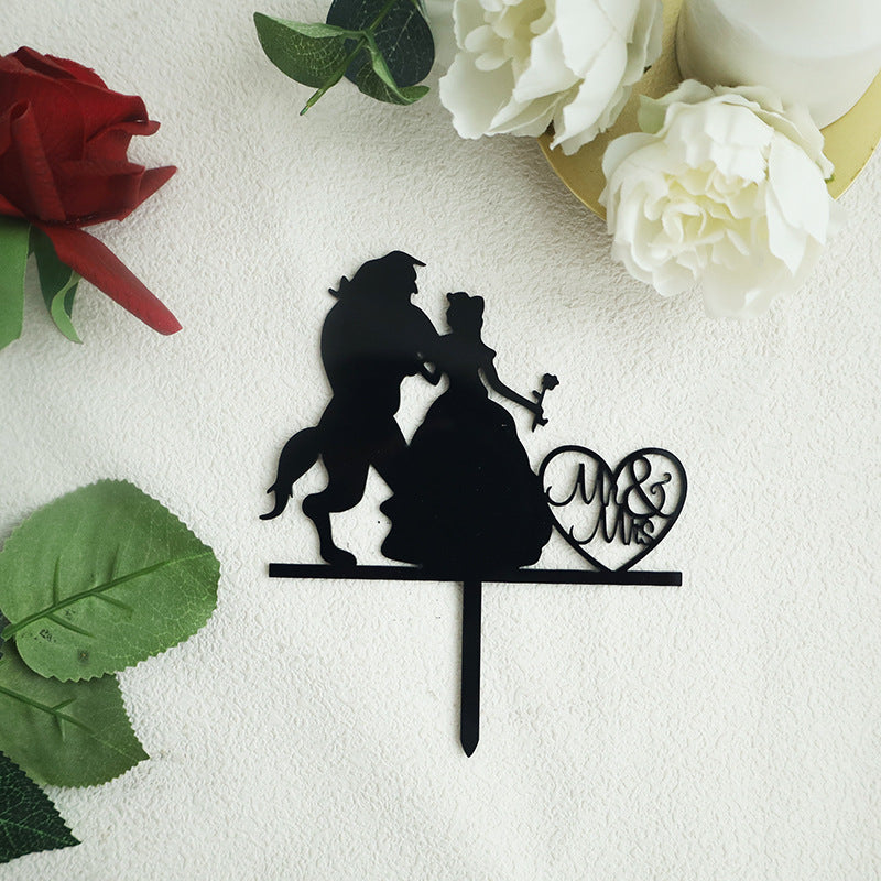 Mr and Mrs Cake Toppers Bride and Groom Sign Wedding Acrylic Cupcake Topper Happy Birthday Cake Topper Engagement Cake Toppers Decorations for Various Birthday Party Anniversary – New