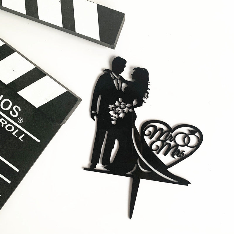 Mr and Mrs Cake Toppers Bride and Groom Sign Wedding Acrylic Cupcake Topper Happy Birthday Cake Topper Engagement Cake Toppers Decorations for Various Birthday Party Anniversary – New