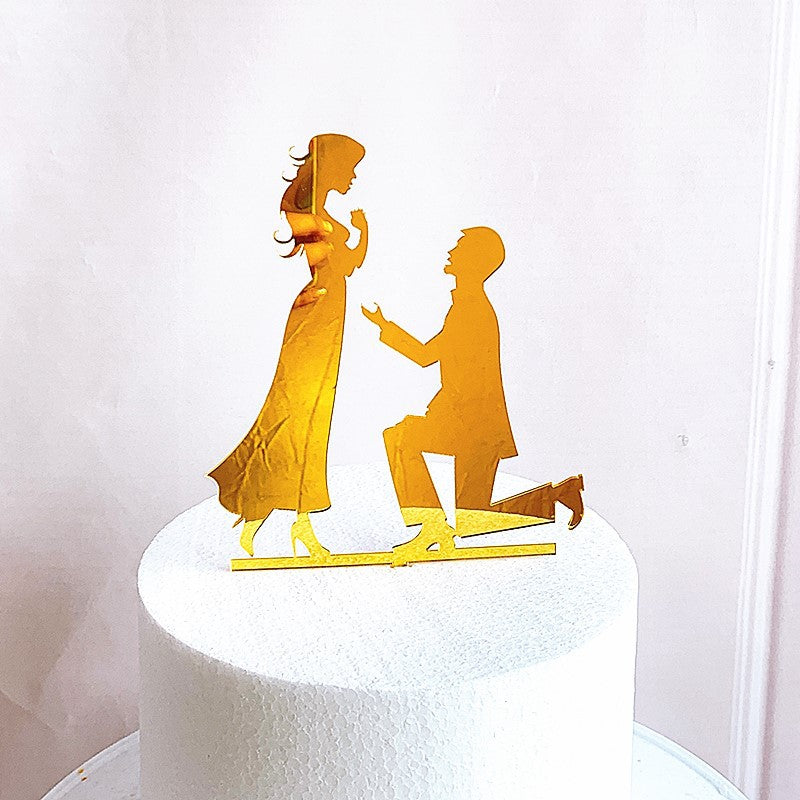Mr and Mrs Cake Toppers Bride and Groom Sign Wedding Acrylic Cupcake Topper Happy Birthday Cake Topper Engagement Cake Toppers Decorations for Various Birthday Party Anniversary – New