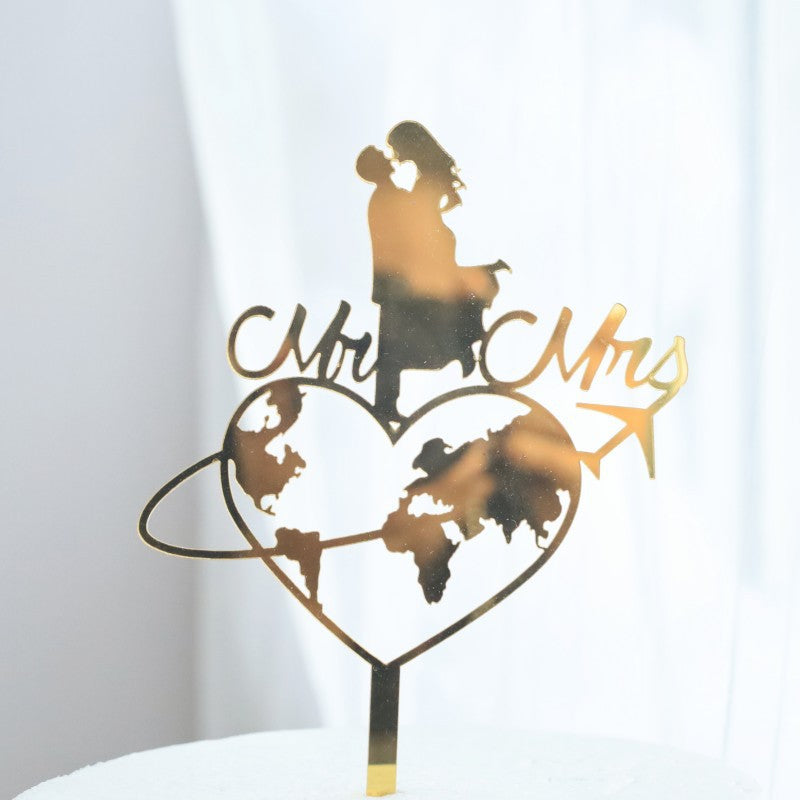Mr And Mrs Cake Topper Acrylic Wedding Cake Toppers Bride And Groom Mr & Mrs Cake Topper Gold Cake Decorations Cake Decor for Engagement Bridal Shower Anniversary Cake Decoration Supplies