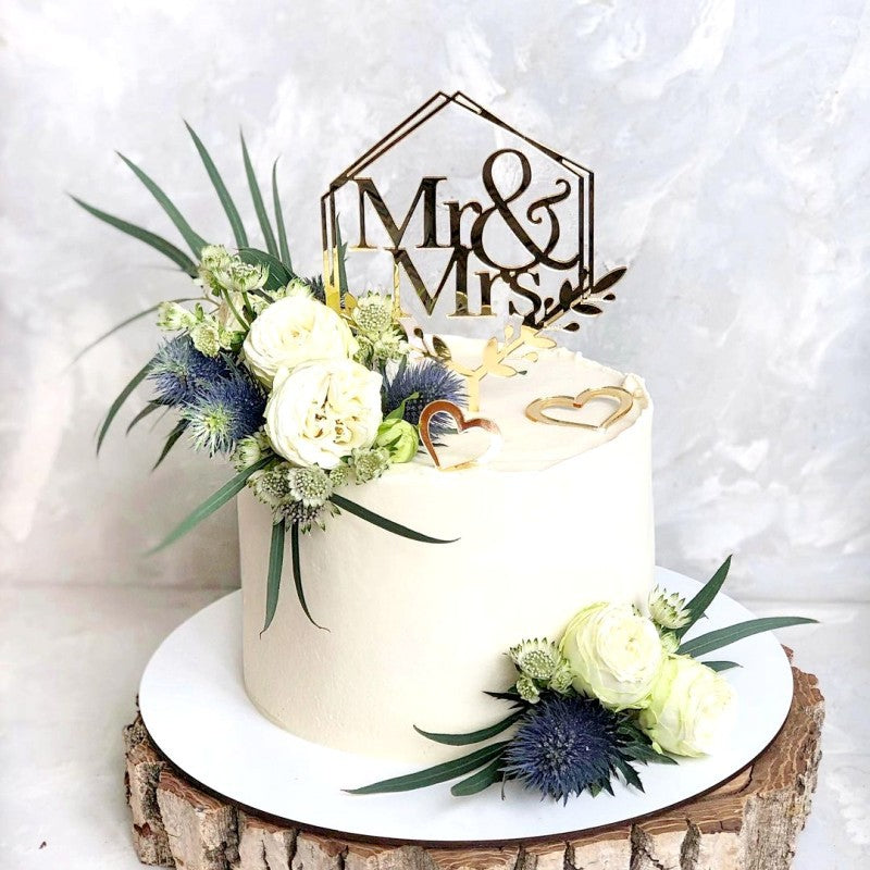Mr And Mrs Cake Topper Acrylic Wedding Cake Toppers Bride And Groom Mr & Mrs Cake Topper Gold Cake Decorations Cake Decor for Engagement Bridal Shower Anniversary Cake Decoration Supplies