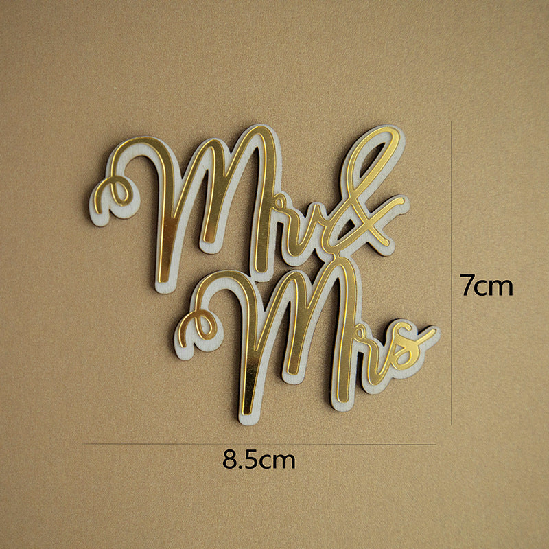Mr And Mrs Cake Topper Acrylic Wedding Cake Toppers Bride And Groom Mr & Mrs Cake Topper Gold Cake Decorations Cake Decor for Engagement Bridal Shower Anniversary Cake Decoration Supplies
