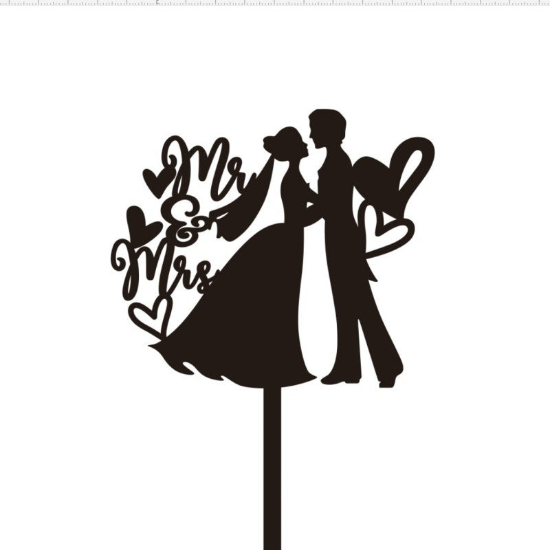 Mr and Mrs Wedding Cake Topper, Mirror Acrylic Bride and Groom Love Heart Couple Cake Topper for Wedding Bachelorette Anniversary Proposal Engagement Party