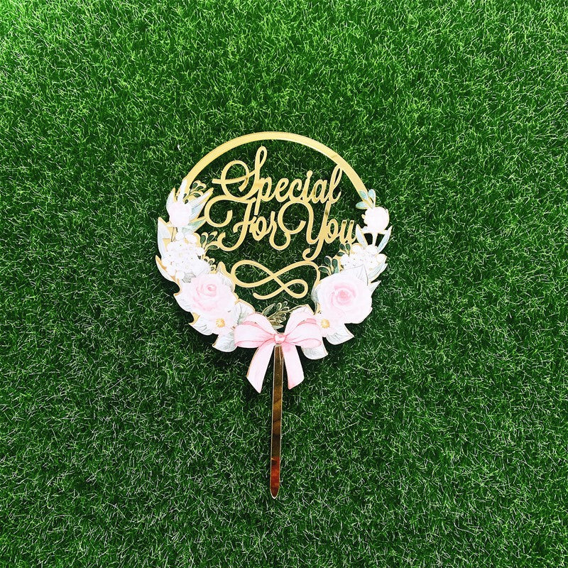 Birthday cake decorations，Wedding Party,Cake Topper Cake Decorations for Birthday, Topper Suitable for Family Birthday, Wedding Party, Anniversary Decoration