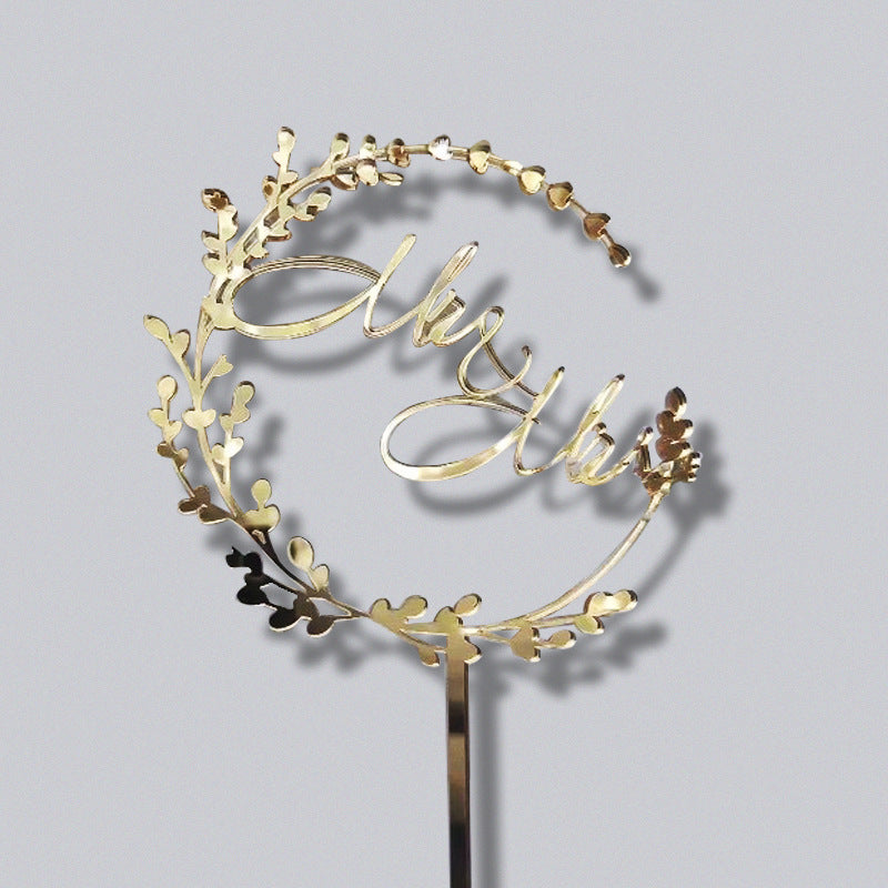 7pcs Mirror Golden Acrylic Happy Birthday Cake Topper Decoration Tools for Decor Kids, Birthday Party Celebration