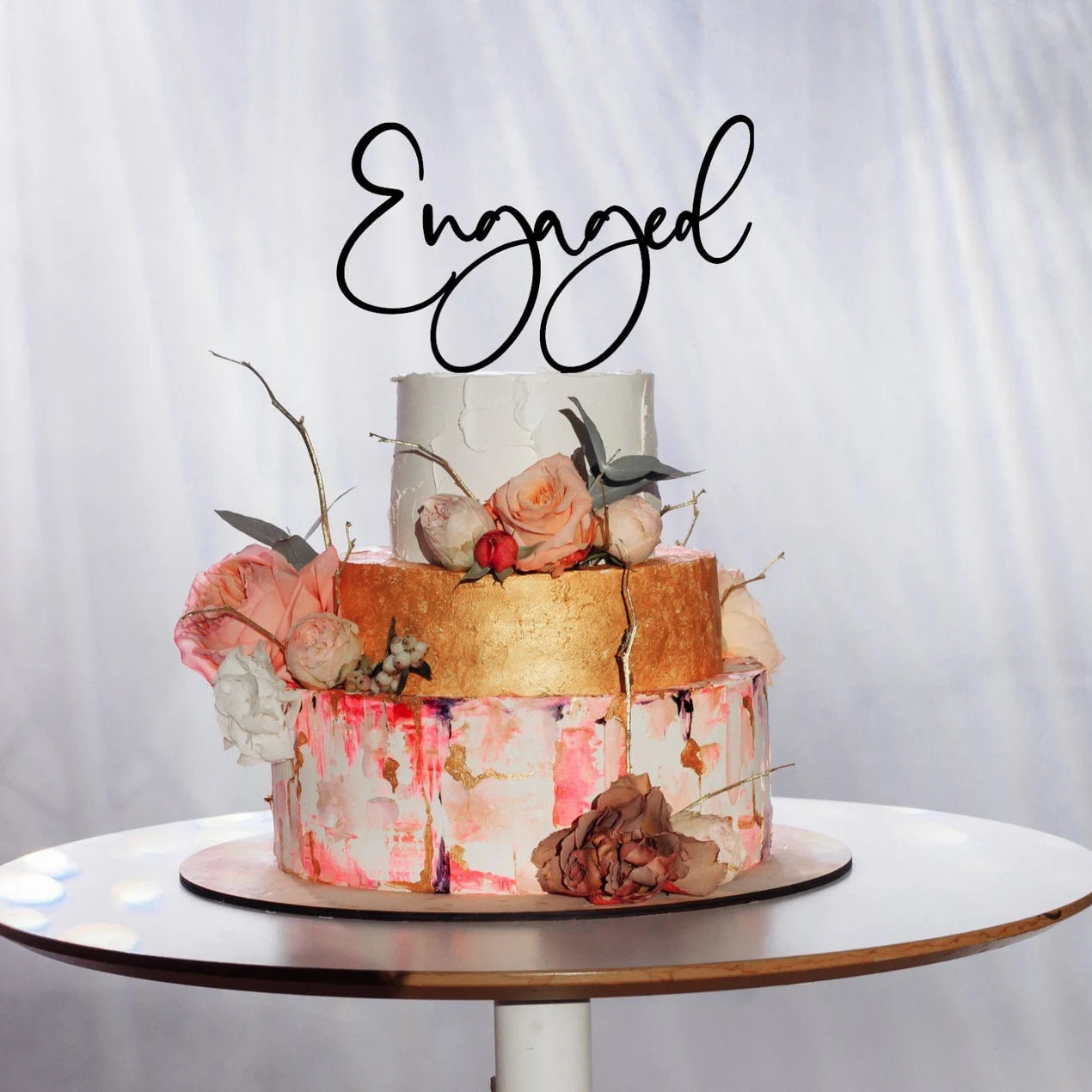 28 pcs It Was Always You Cake Topper for Wedding Bride And Groom Personalized Cake Toppers Mr & Mrs Wedding Cake Toppers Personalized Initials Wedding Cake Topper with Date Wood Brown Cake Topper